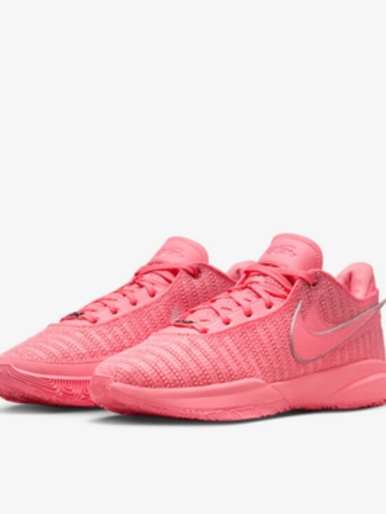 NEW Nike LeBron 20 XX Pink Gaze Metallic Silver Diamond Basketball Sneakers 7